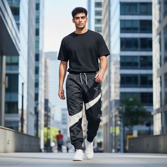 Nike Other - Nike Sportswear Water Repellent Woven Black Pants Mens size M New DD6057-010 (b)